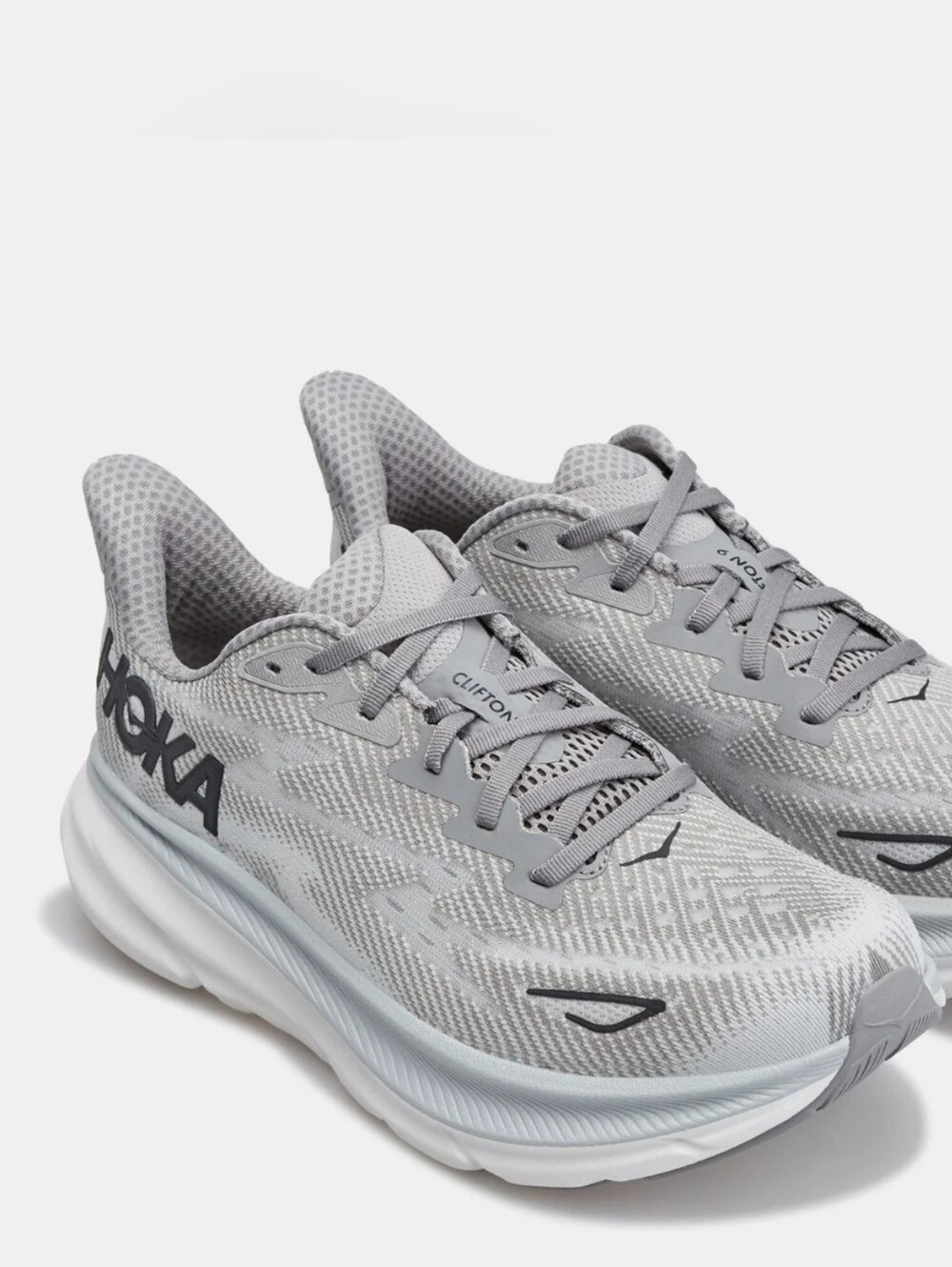 Hoka One One Clifton Gray Running Shoes Sneakers Size 10D